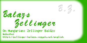 balazs zellinger business card